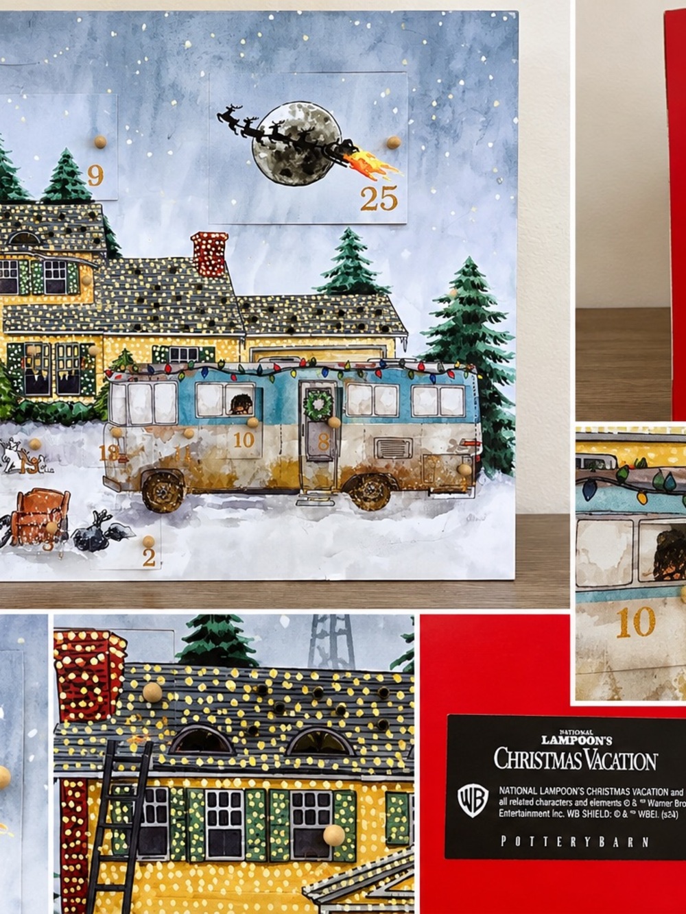 Pottery Barn Christmas Vacation Camper Advent Calendar - Blue/White
